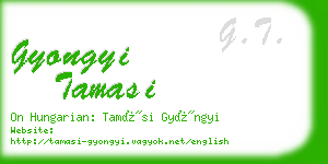 gyongyi tamasi business card